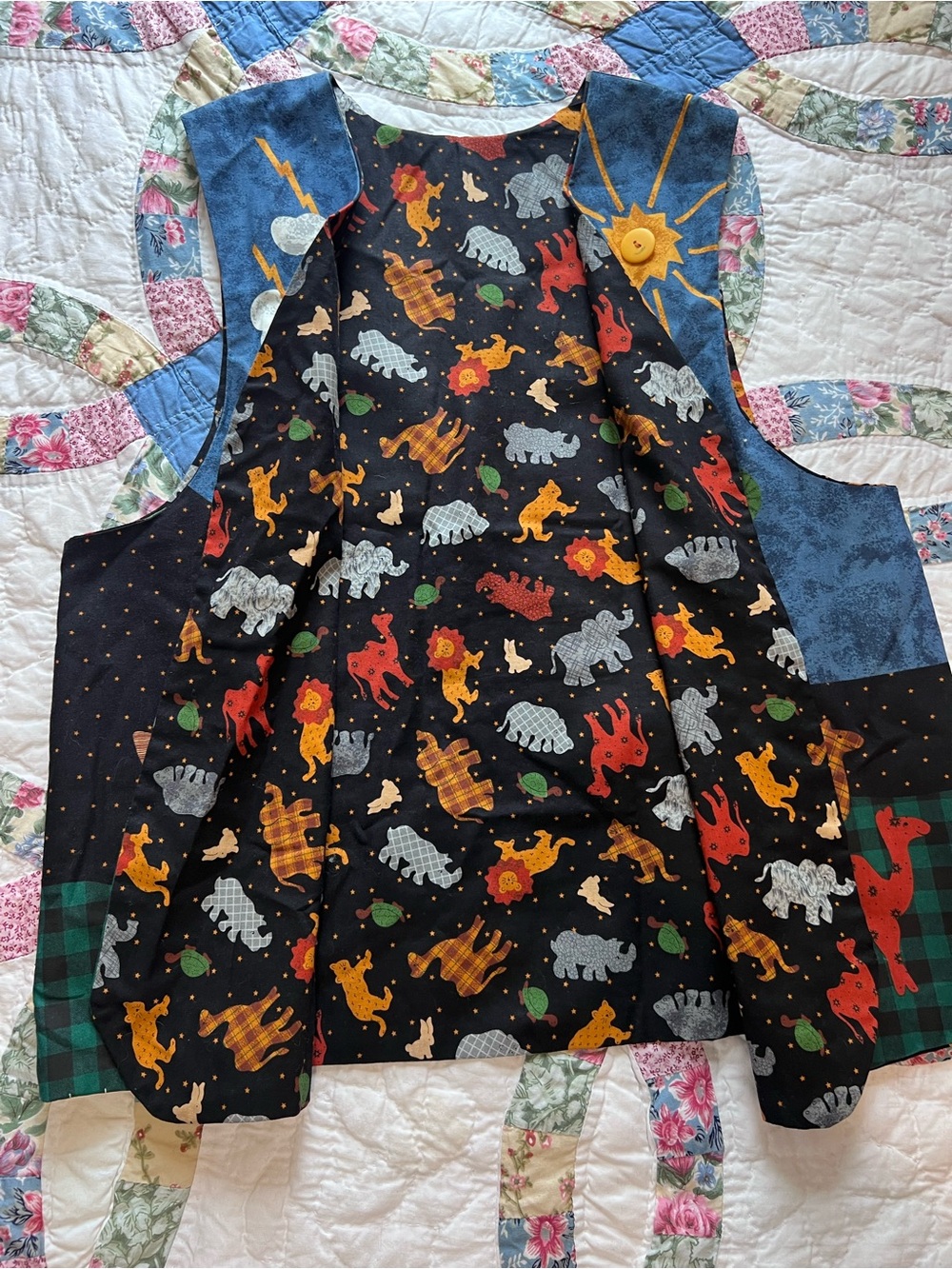 Handmade Noah’s Ark Storytelling Vest Animals 3D Details Teacher Art to Wear - Picture 5 of 11